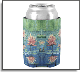 Peach Lilies - Island Art by Yotigo Koozie